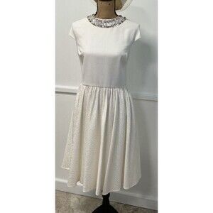 Badgley Mischka Embellished  Neckline Cocktail Dress For Wedding Holiday Party